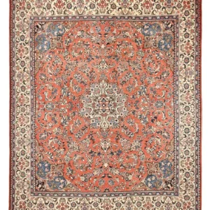 Persisk teppe - klassisk - 380 x 314 cm - lys rød