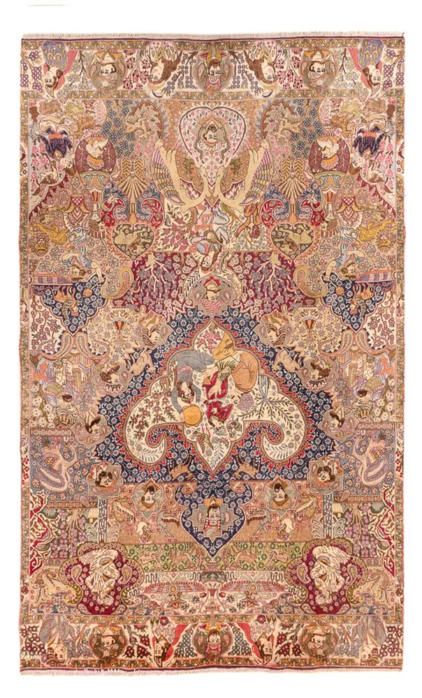 Persisk teppe - klassisk - 390 x 235 cm - flerfarget