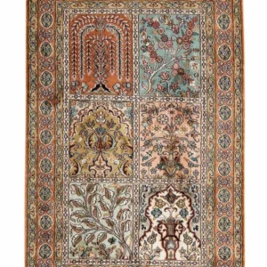 Persisk teppe - klassisk - 94 x 63 cm - flerfarget