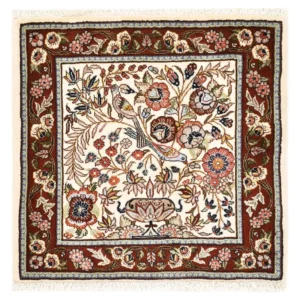 Persisk teppe - klassisk - 64 x 60 cm - flerfarget