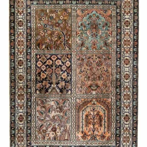 Persisk teppe - klassisk - 89 x 62 cm - flerfarget