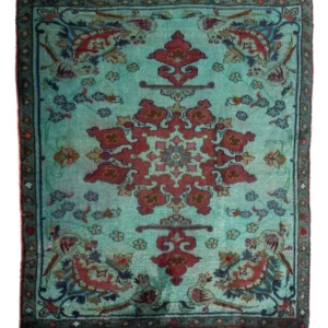 Persisk teppe - klassisk square - 105 x 104 cm - lyseblå