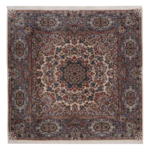 Persisk teppe - klassisk square - 176 x 176 cm - mørk beige