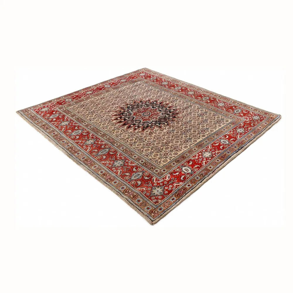 Persisk teppe - klassisk square - 202 x 186 cm - mørk beige
