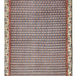 Persisk teppe - Mir - 145 x 94 cm - havblå
