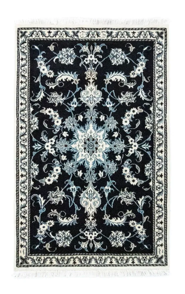 Persisk teppe - Nain - 136 x 90 cm - mørkeblå