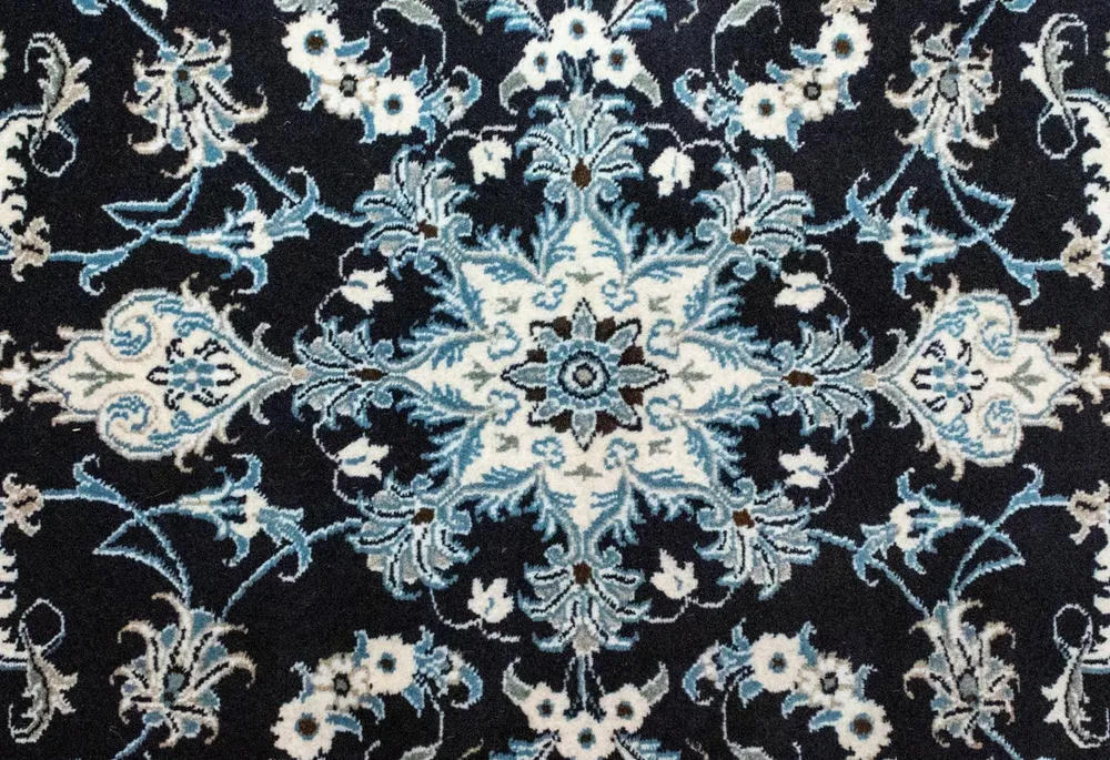 Persisk teppe - Nain - 136 x 90 cm - mørkeblå