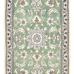 Persisk teppe - Nain - 139 x 66 cm - lysegrønn