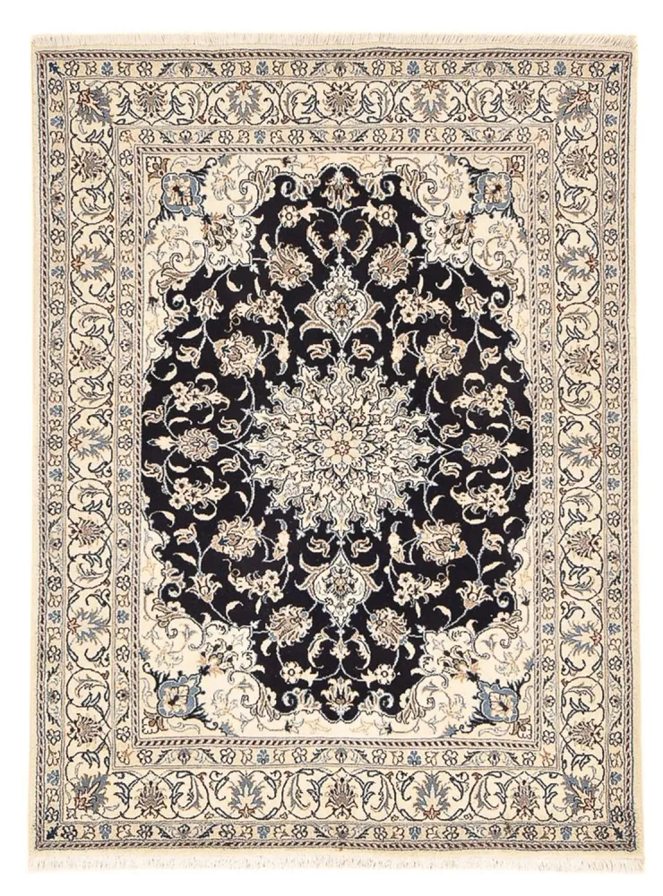 Persisk teppe - Nain - 199 x 145 cm - mørkeblå