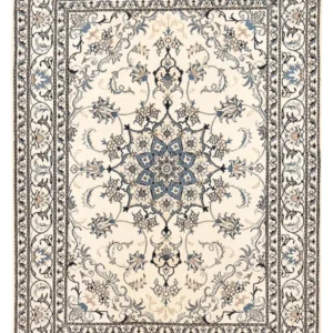 Persisk teppe - Nain - 204 x 151 cm - lys beige