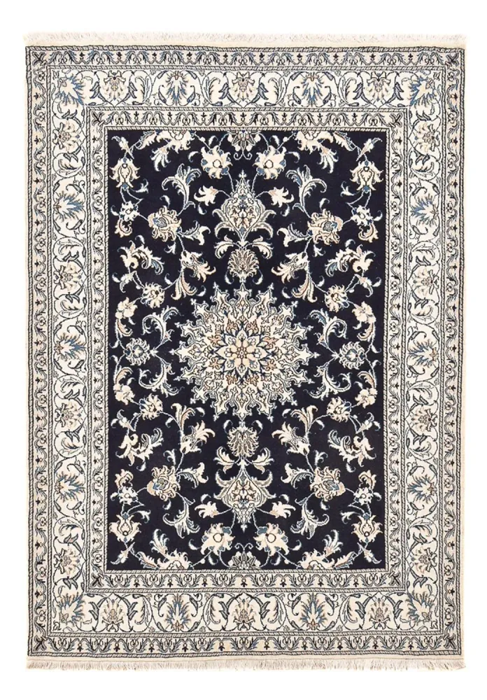 Persisk teppe - Nain - 207 x 146 cm - mørkeblå