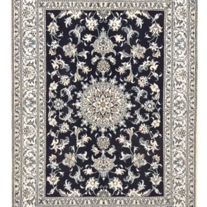 Persisk teppe - Nain - 207 x 146 cm - mørkeblå