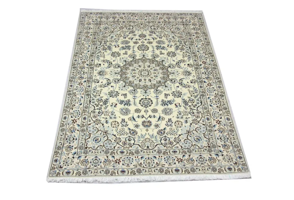 Persisk teppe - Nain - 244 x 155 cm - naturhvit