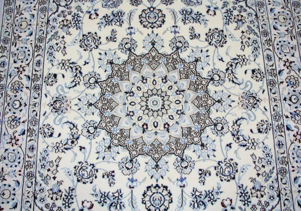 Persisk teppe - Nain - 244 x 155 cm - naturhvit