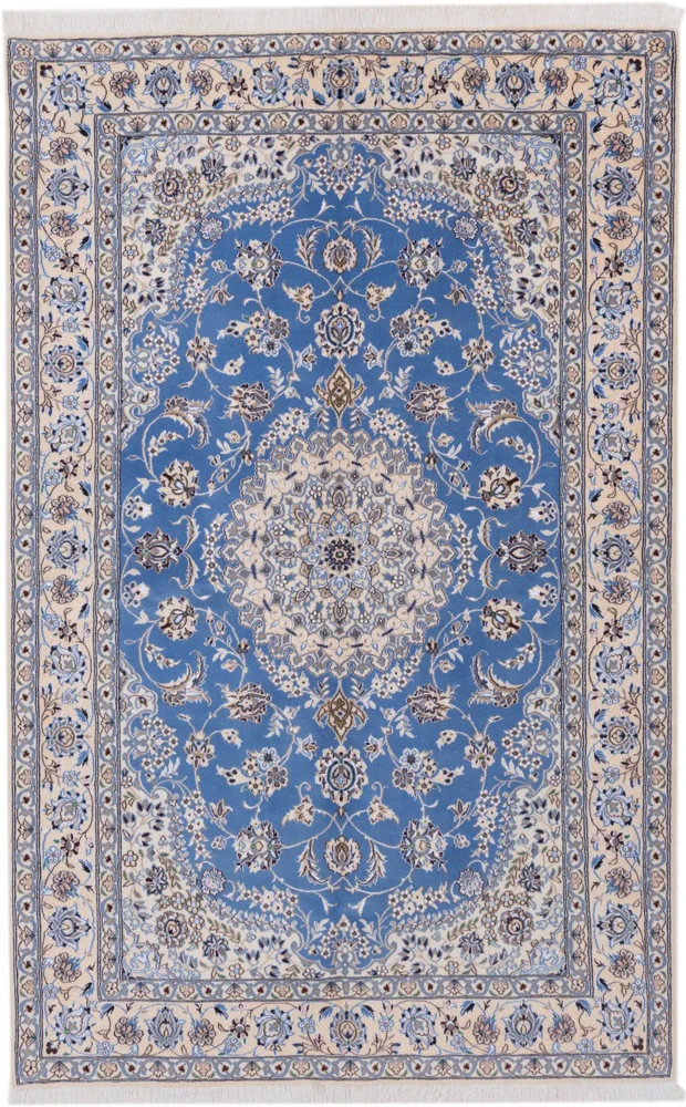 Persisk teppe - Nain - 249 x 157 cm - lyseblå