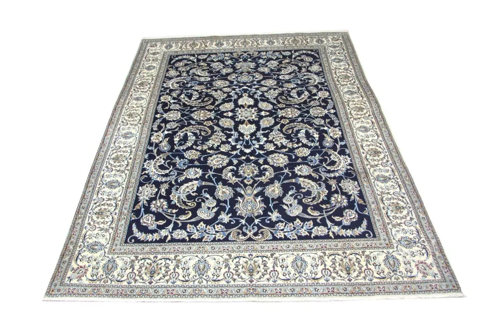 Persisk teppe - Nain - 334 x 245 cm - mørkeblå