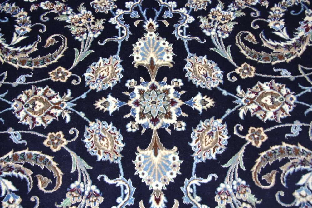 Persisk teppe - Nain - 334 x 245 cm - mørkeblå