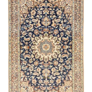 Persisk teppe - Nain - Premium - 143 x 92 cm - mørkeblå