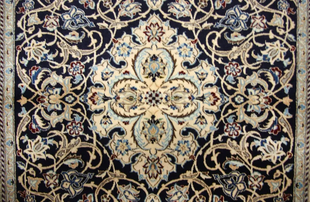 Persisk teppe - Nain - Premium - 152 x 106 cm - mørkeblå