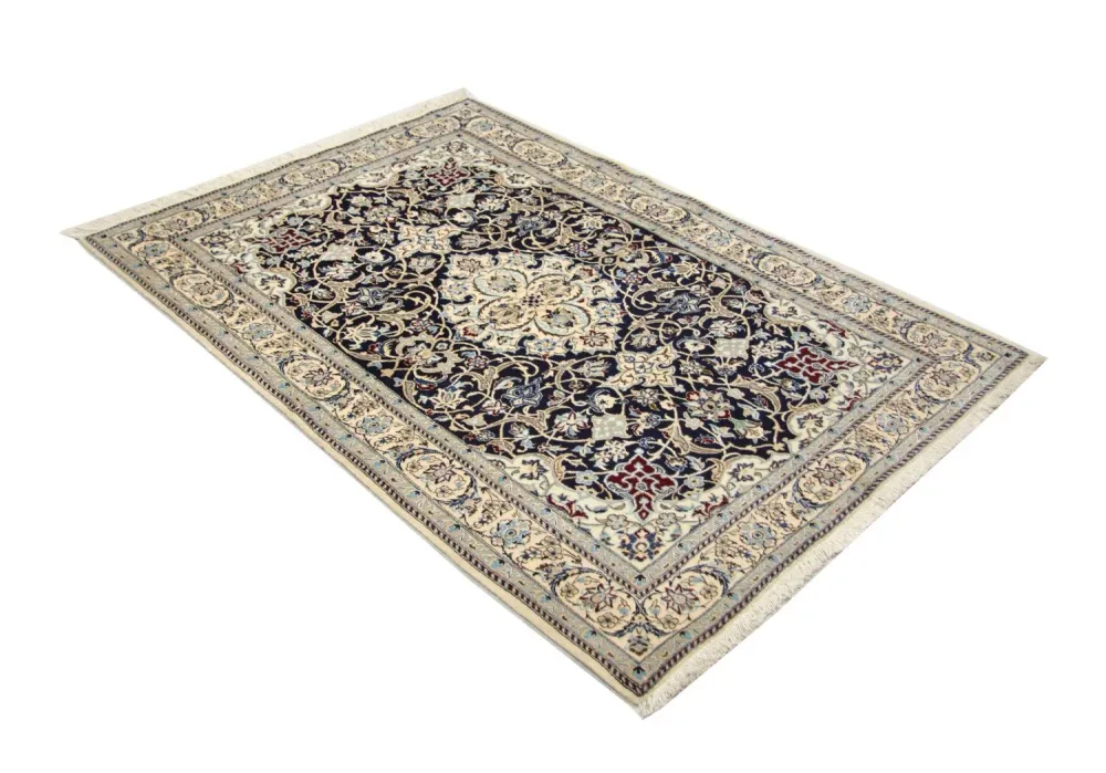 Persisk teppe - Nain - Premium - 152 x 106 cm - mørkeblå