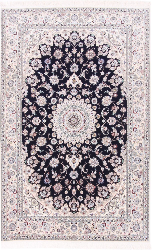 Persisk teppe - Nain - Premium - 240 x 154 cm - mørkeblå