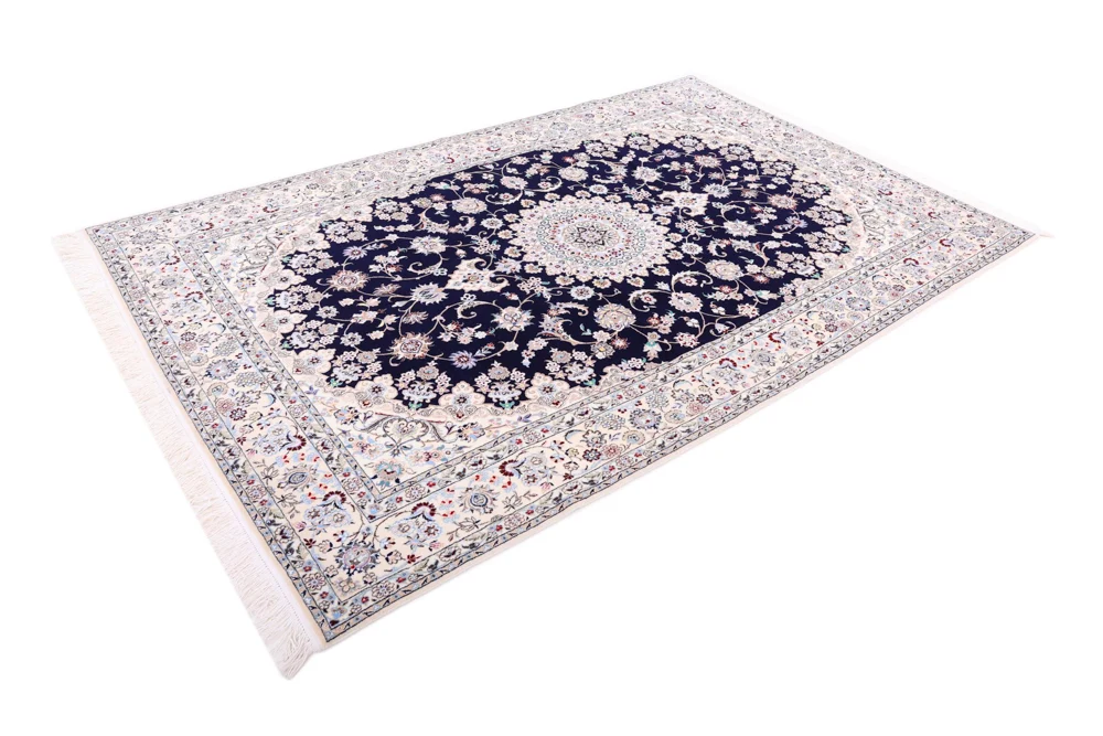 Persisk teppe - Nain - Premium - 240 x 154 cm - mørkeblå