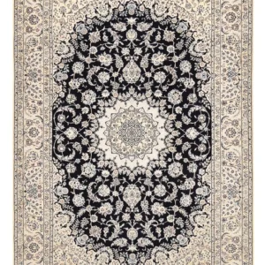 Persisk teppe - Nain - Premium - 240 x 161 cm - mørkeblå