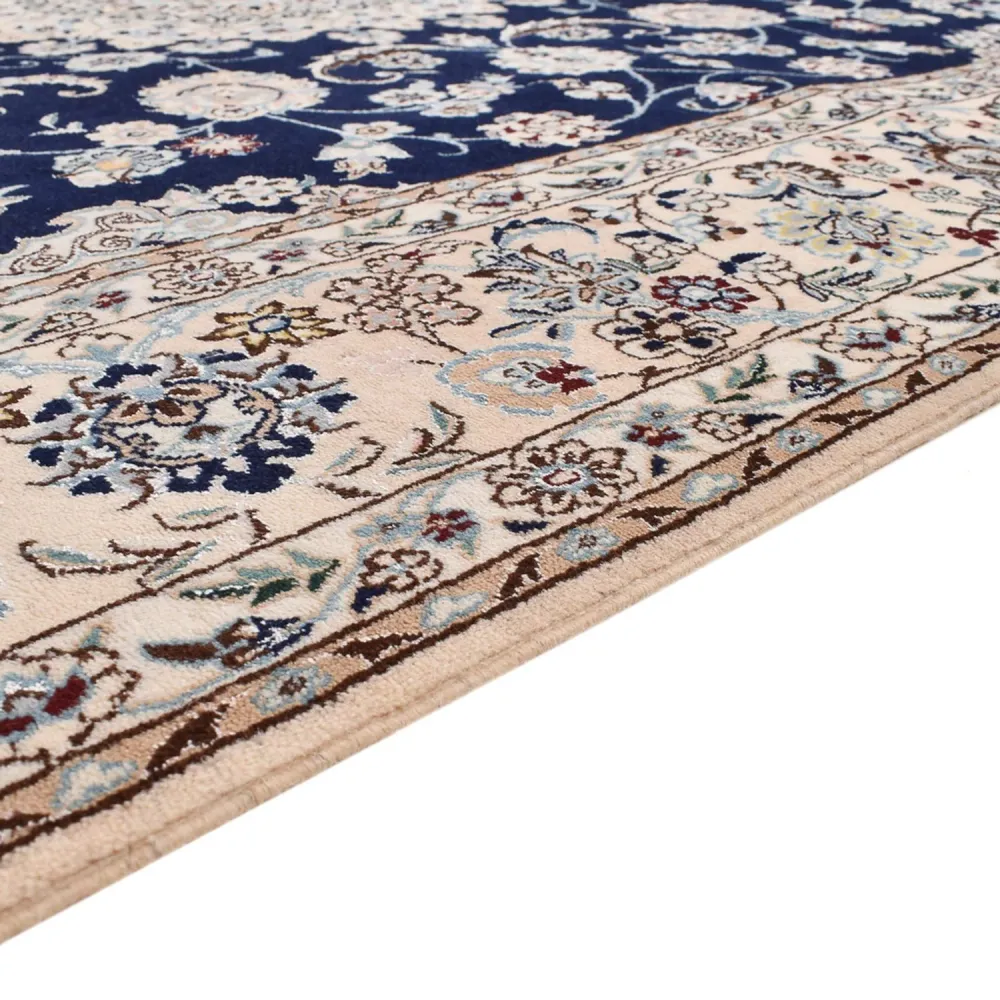 Persisk teppe - Nain - Premium - 245 x 165 cm - mørkeblå