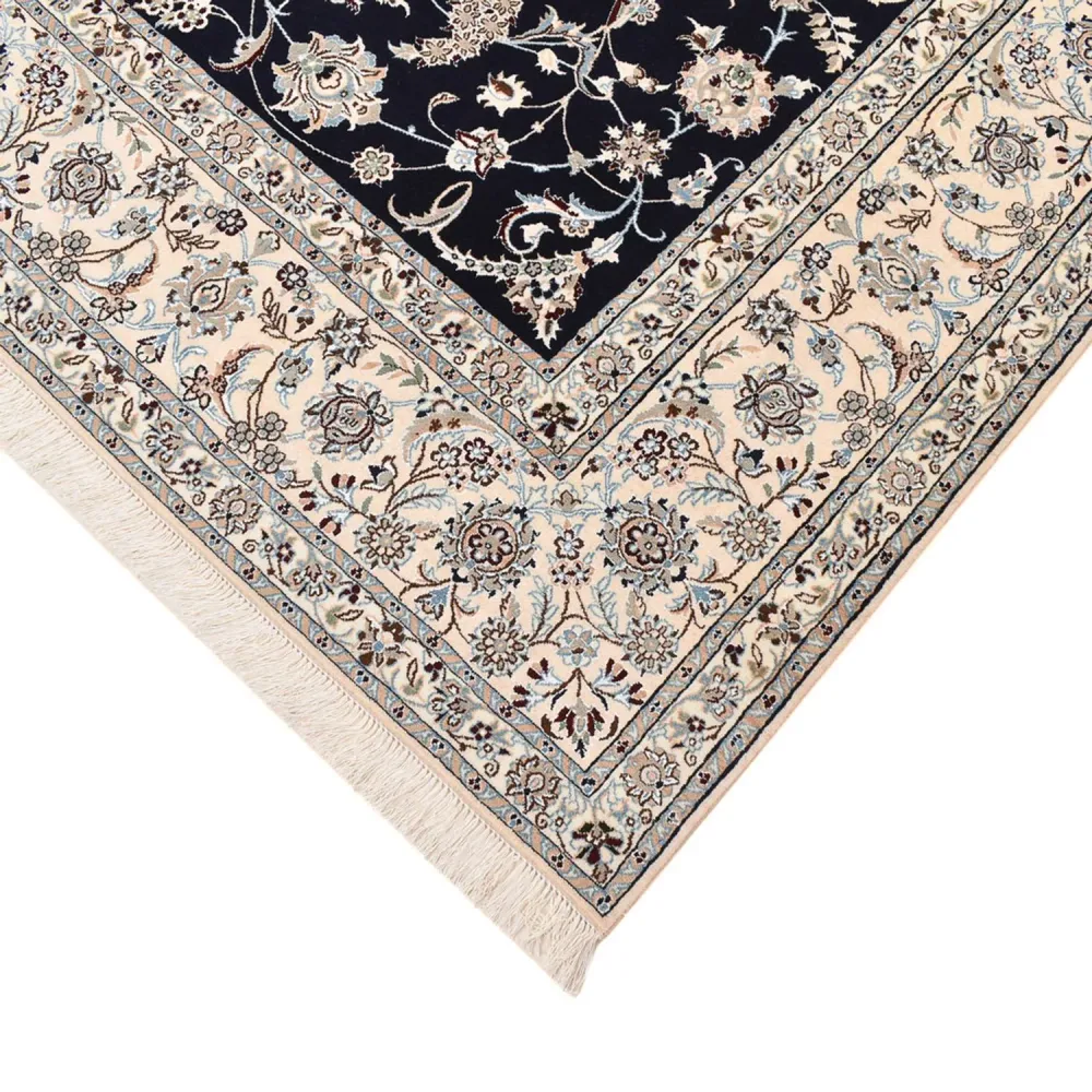 Persisk teppe - Nain - Premium - 297 x 209 cm - mørkeblå