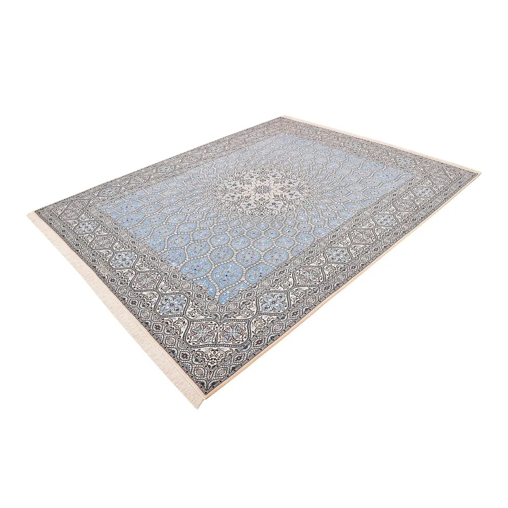 Persisk teppe - Nain - Premium - 314 x 253 cm - lyseblå