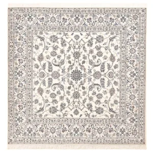 Persisk teppe - Nain - Premium square - 204 x 207 cm - lysegrå
