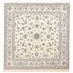 Persisk teppe - Nain - Premium square - 205 x 206 cm - lysegrå