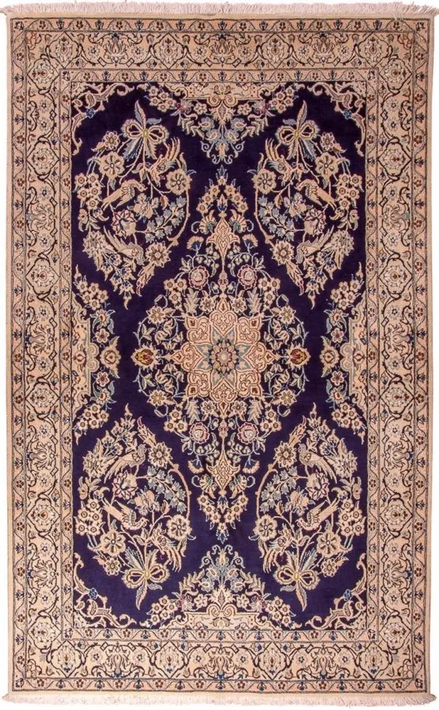 Persisk teppe - Nain - Royal - 204 x 130 cm - mørkeblå