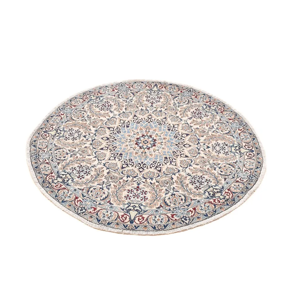 Persisk teppe - Nain - Royal rundt - 136 x 136 cm - grå
