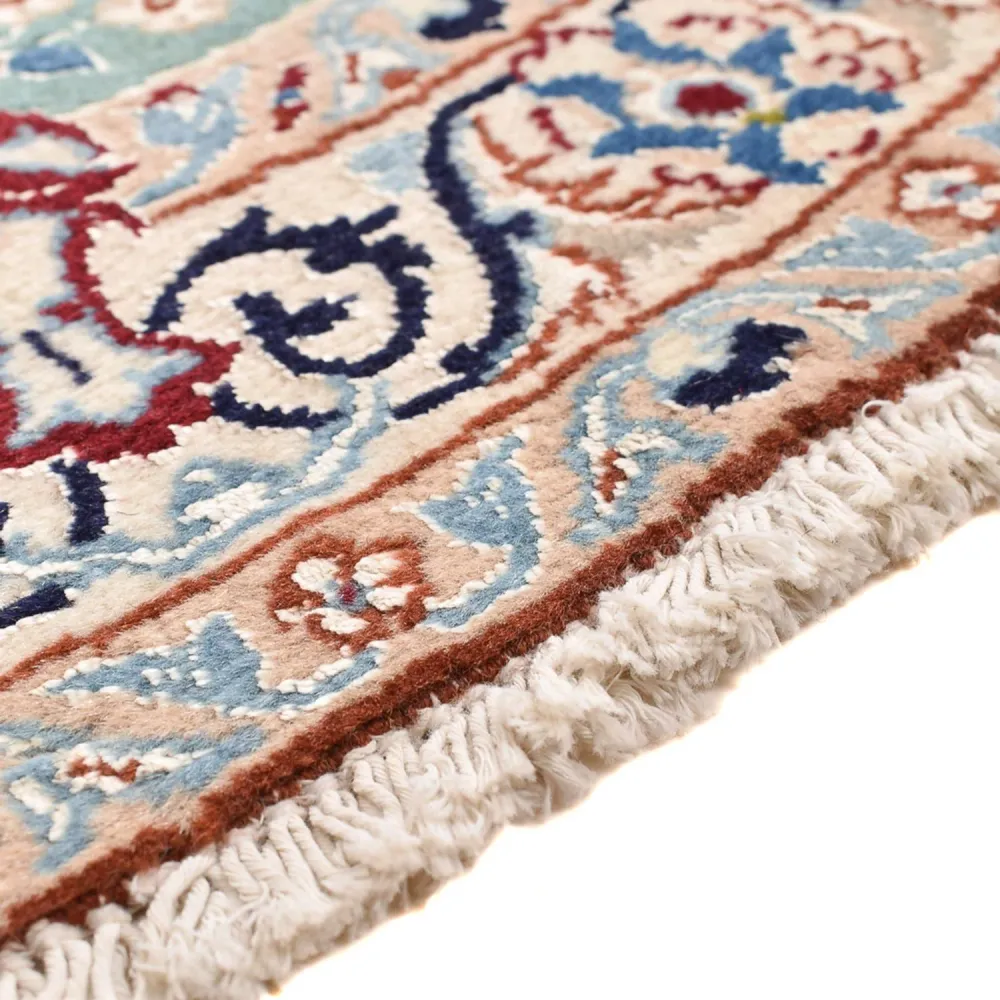 Persisk teppe - Nain - Royal rundt - 139 x 139 cm - lysegrønn