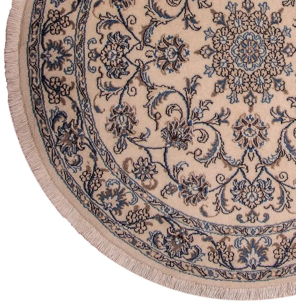 Persisk teppe - Nain - Royal rundt - 150 x 150 cm - beige
