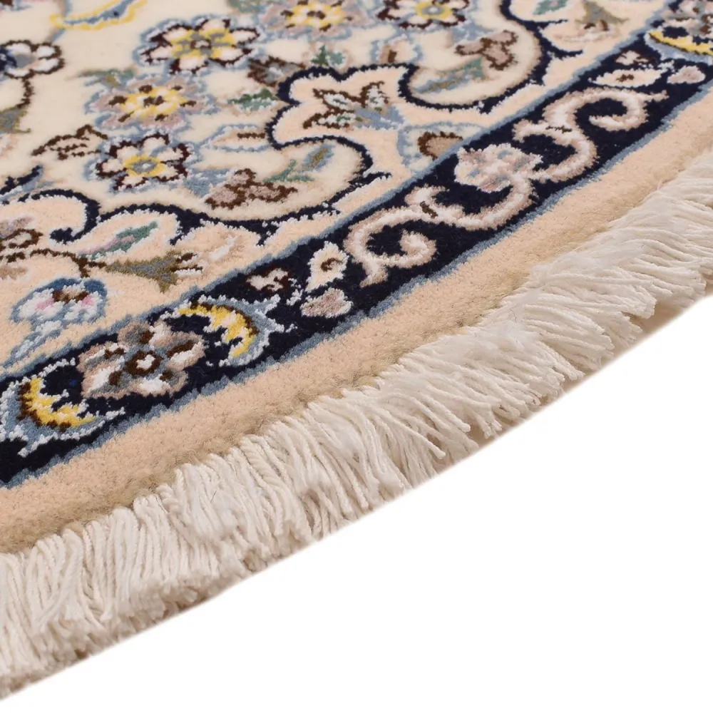 Persisk teppe - Nain - Royal rundt - 152 x 152 cm - krem