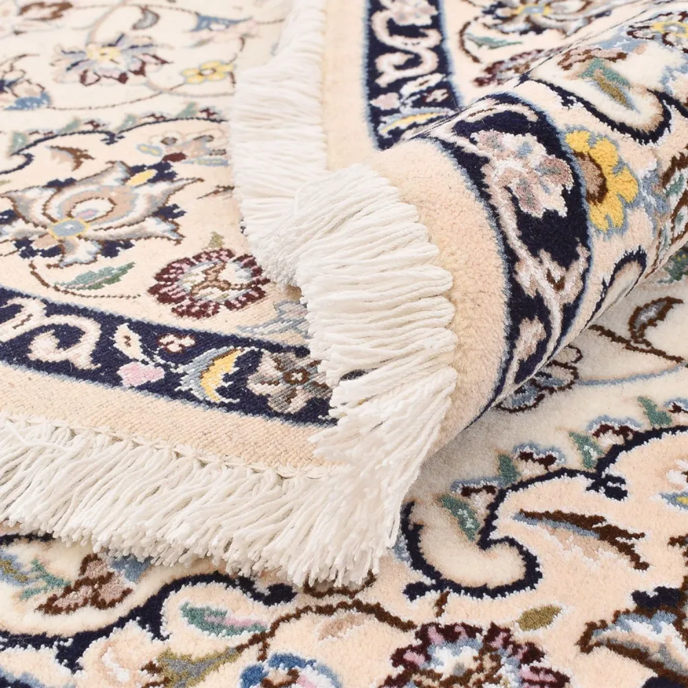 Persisk teppe - Nain - Royal rundt - 152 x 152 cm - krem