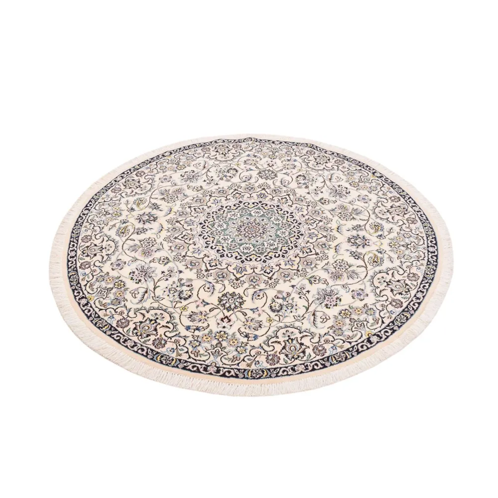 Persisk teppe - Nain - Royal rundt - 152 x 152 cm - krem