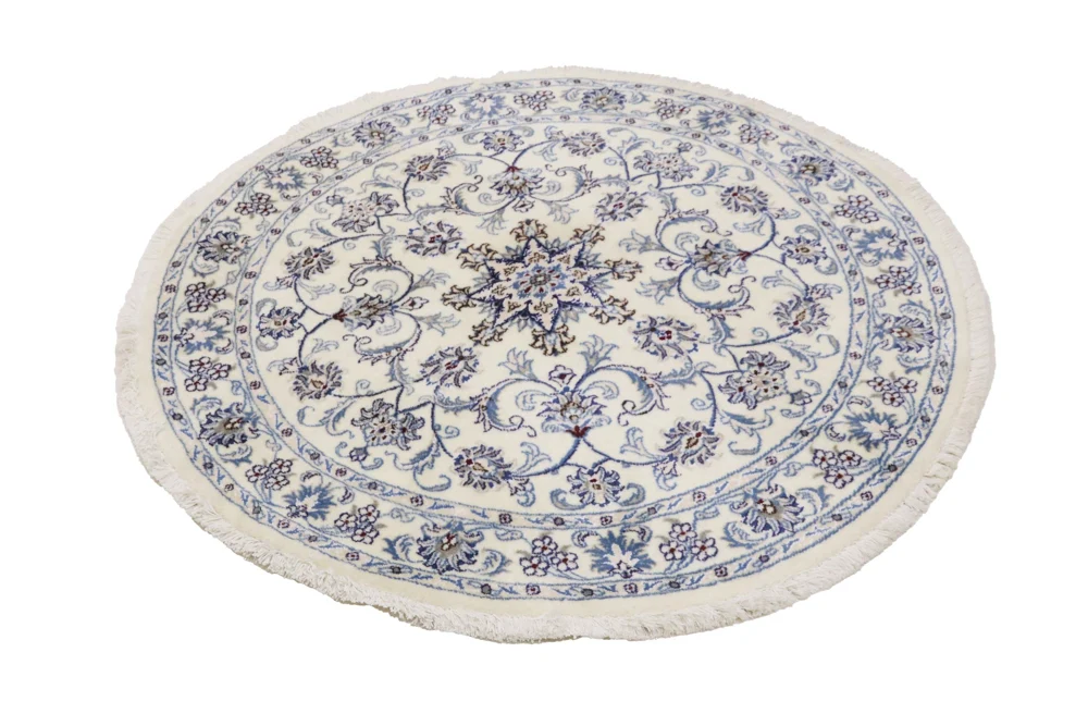 Persisk teppe - Nain rundt - 150 x 150 cm - krem
