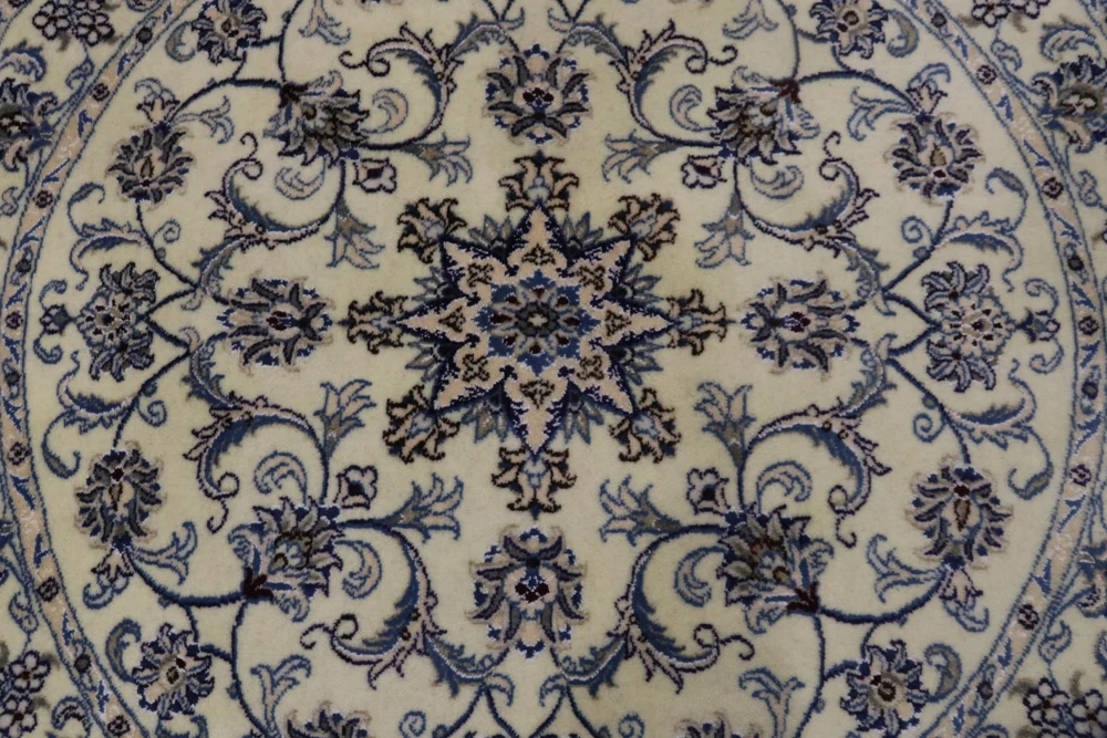 Persisk teppe - Nain rundt - 150 x 150 cm - krem