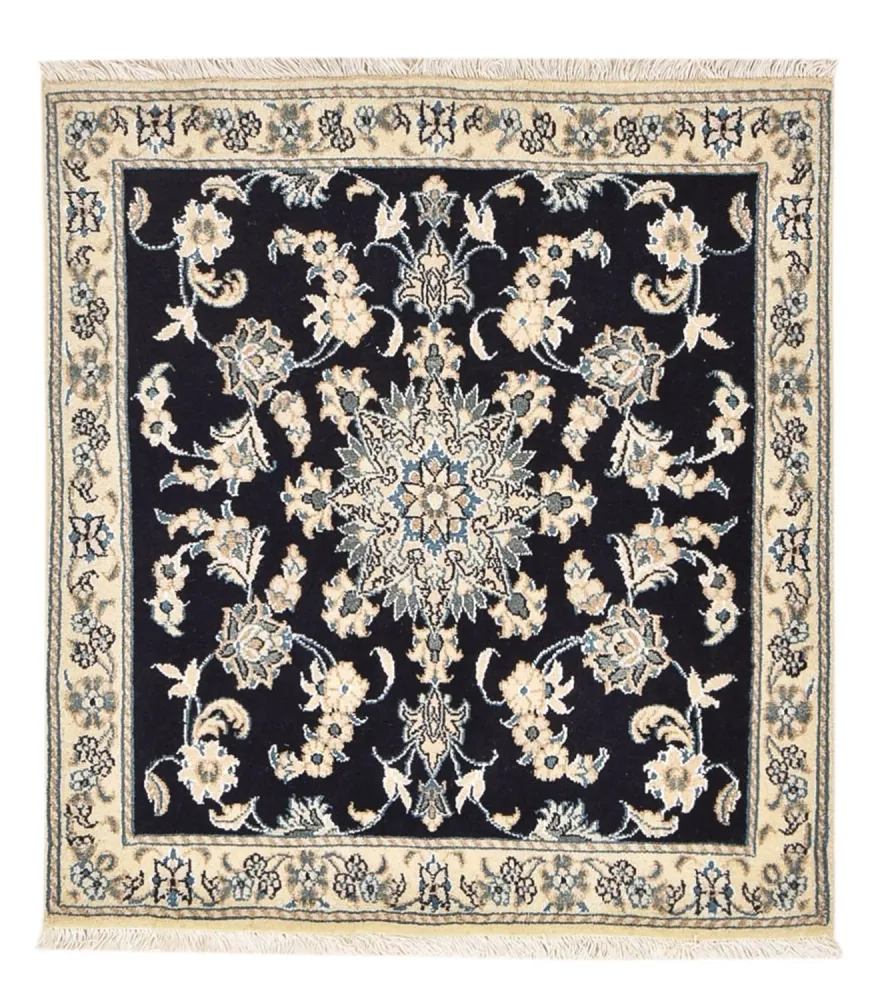 Persisk teppe - Nain square - 103 x 96 cm - mørkeblå