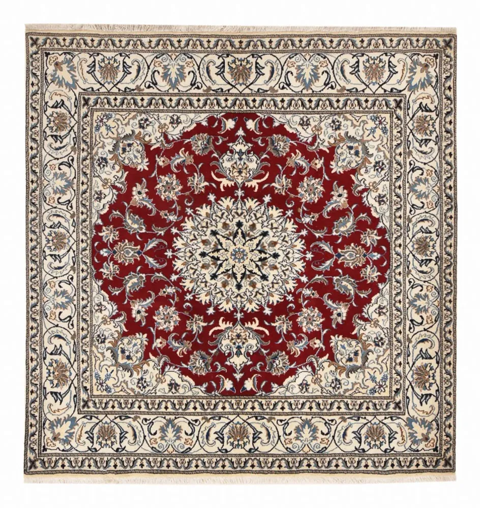 Persisk teppe - Nain square - 197 x 195 cm - rød