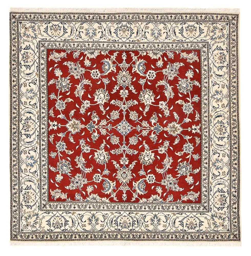 Persisk teppe - Nain square - 203 x 193 cm - rød