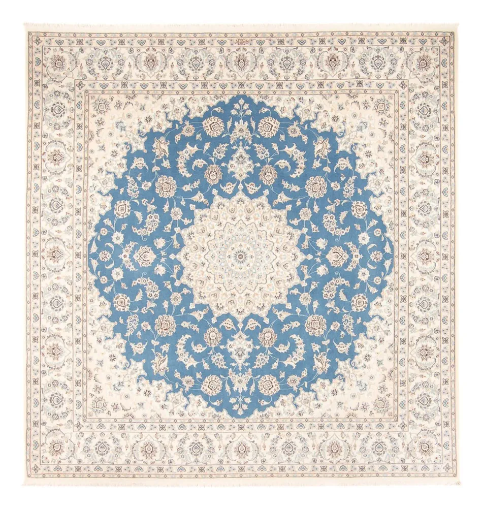 Persisk teppe - Nain square - 252 x 248 cm - lyseblå