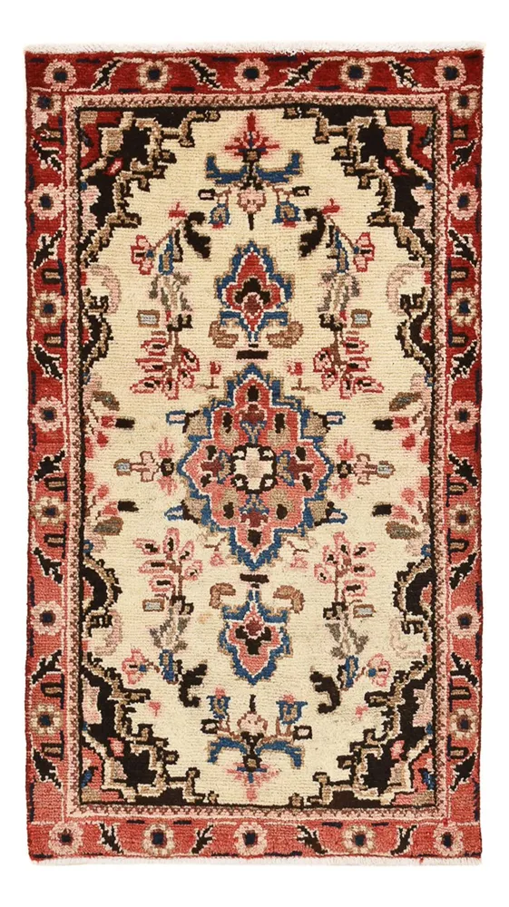 Persisk teppe - Nomadisk - 101 x 56 cm - lys beige