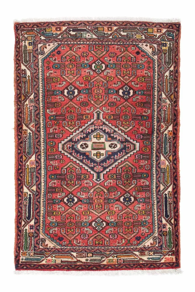 Persisk teppe - Nomadisk - 103 x 83 cm - rød