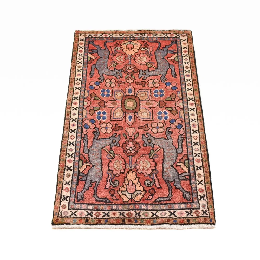 Persisk teppe - Nomadisk - 105 x 62 cm - lys rød