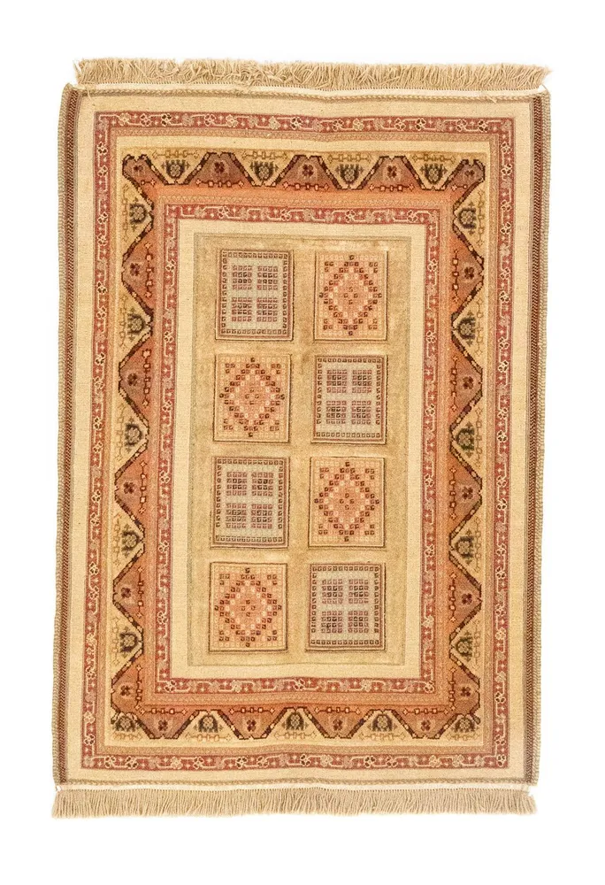 Persisk teppe - Nomadisk - 114 x 80 cm - flerfarget