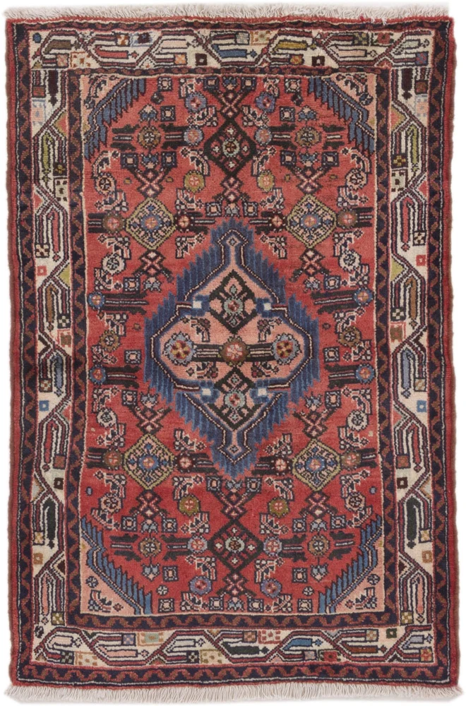 Persisk teppe - Nomadisk - 118 x 78 cm - mørk rød